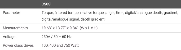 C50S - Specs